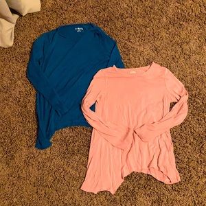 2 3/4 length sleeve t-shirts both size 7/8